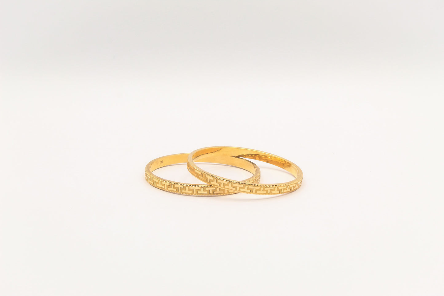 21K Gold Light Weight Bangles