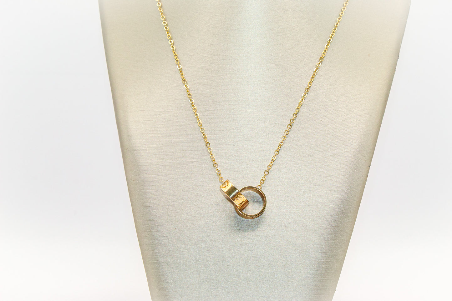 18K Gold Rings Necklace