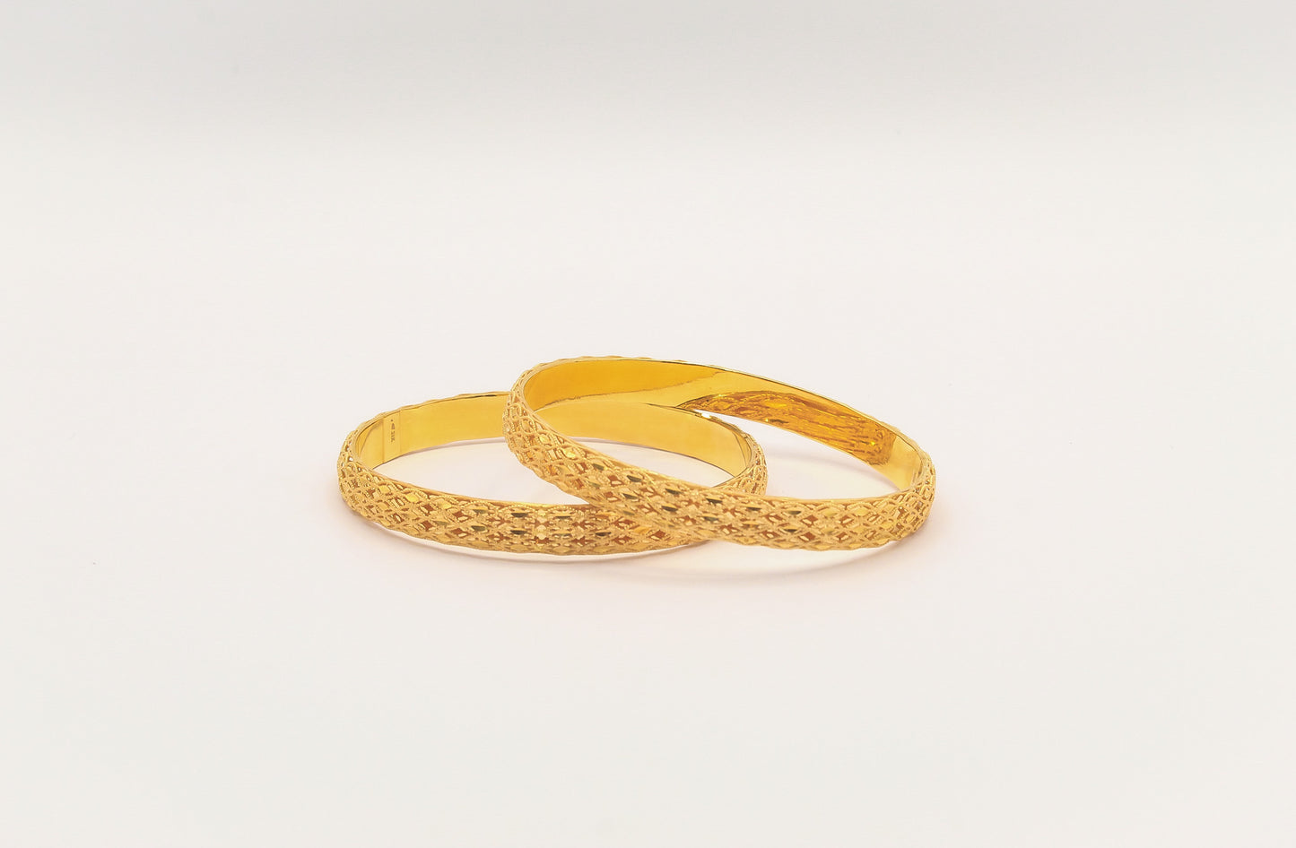 21K Gold Wide Medium Bangles
