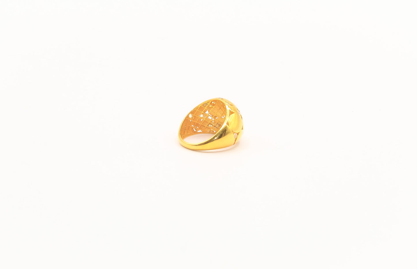 21K Gold Studded Dome Ring