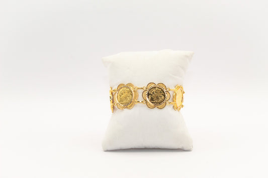 21K Gold Coin Bracelet