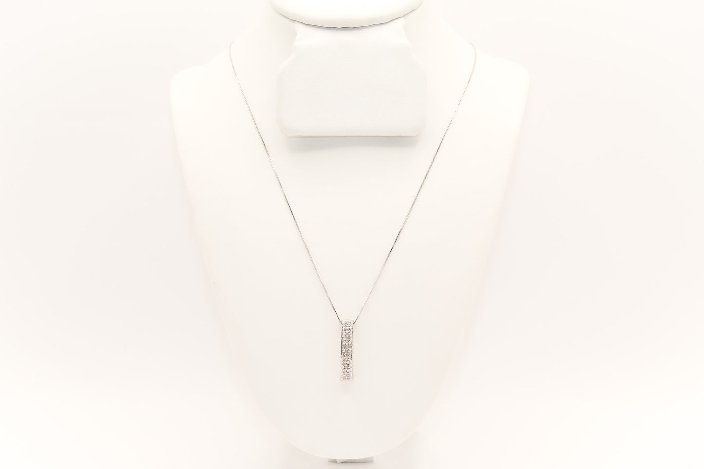 10K White Gold Diamond Necklace