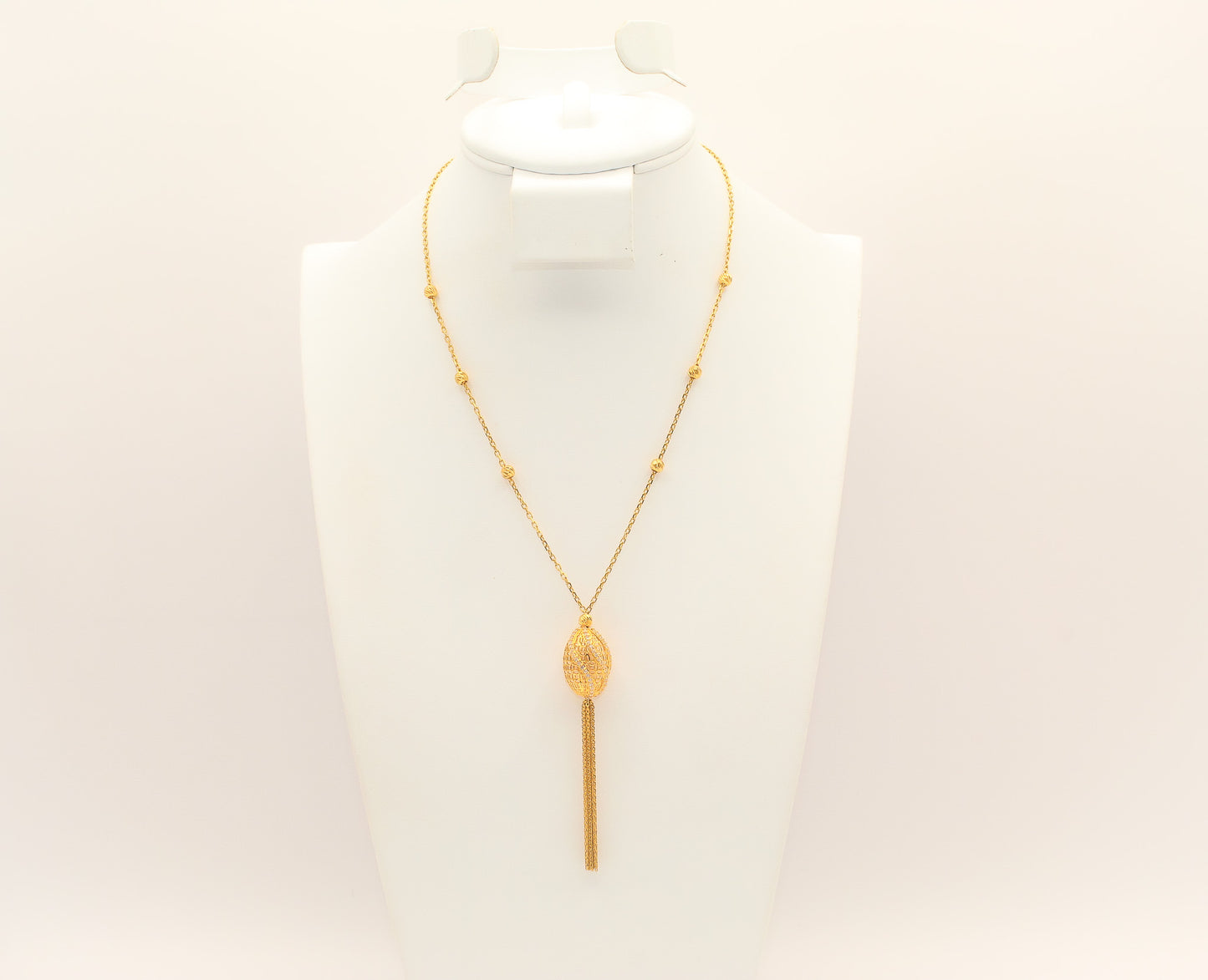 21K Gold Beaded Necklace
