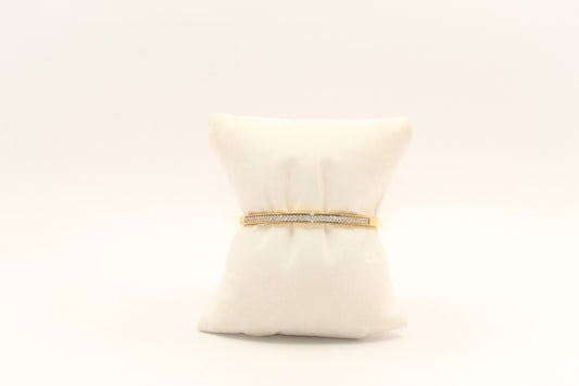 18K Gold Diamond Bangle Bracelet