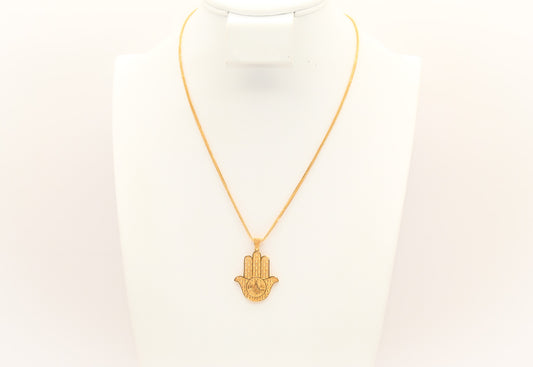 21K Gold Hamsa Pendant