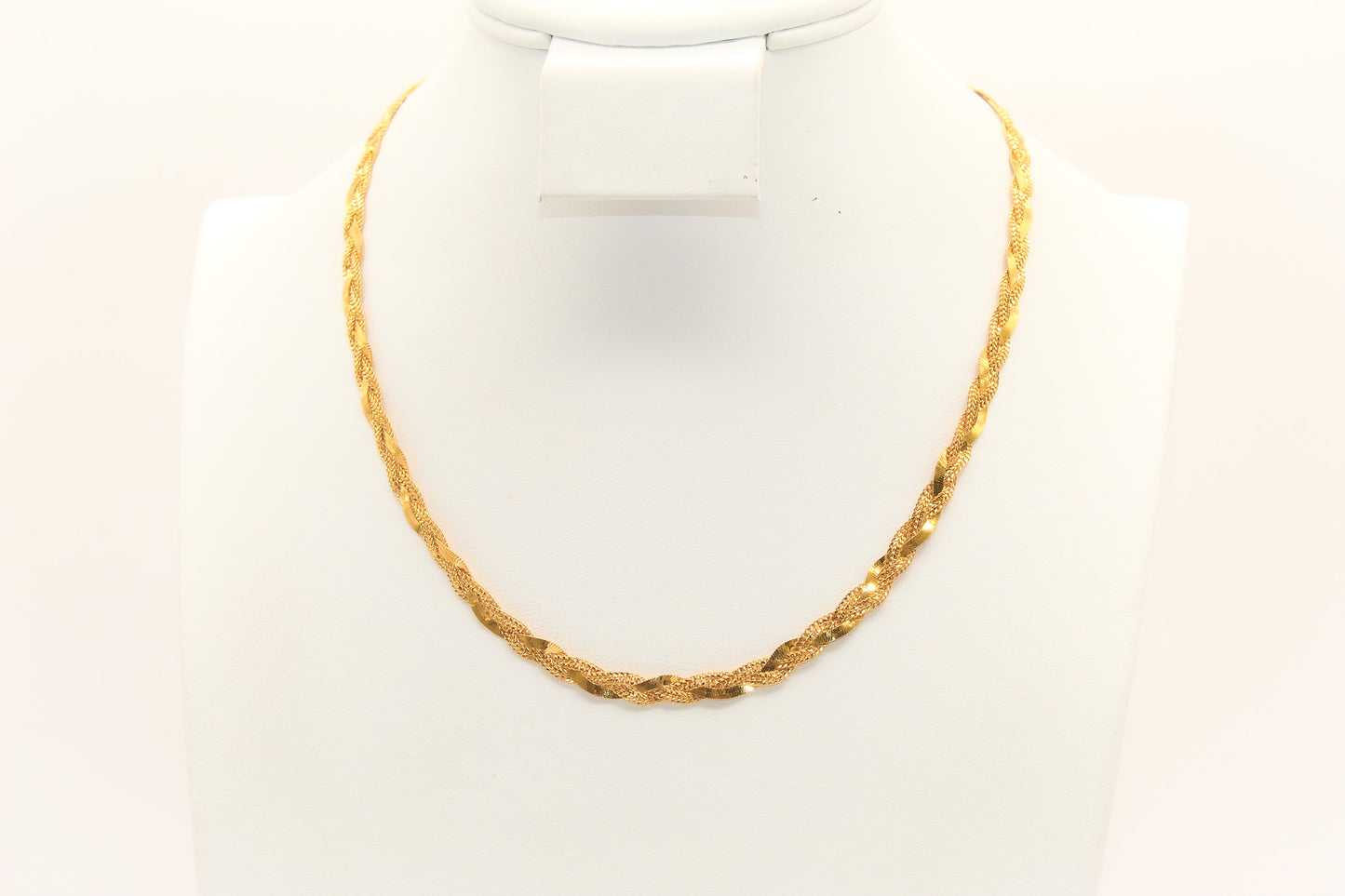 22K Gold Braided Necklace