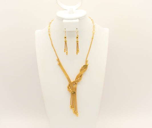 21K Gold Engagement Necklace