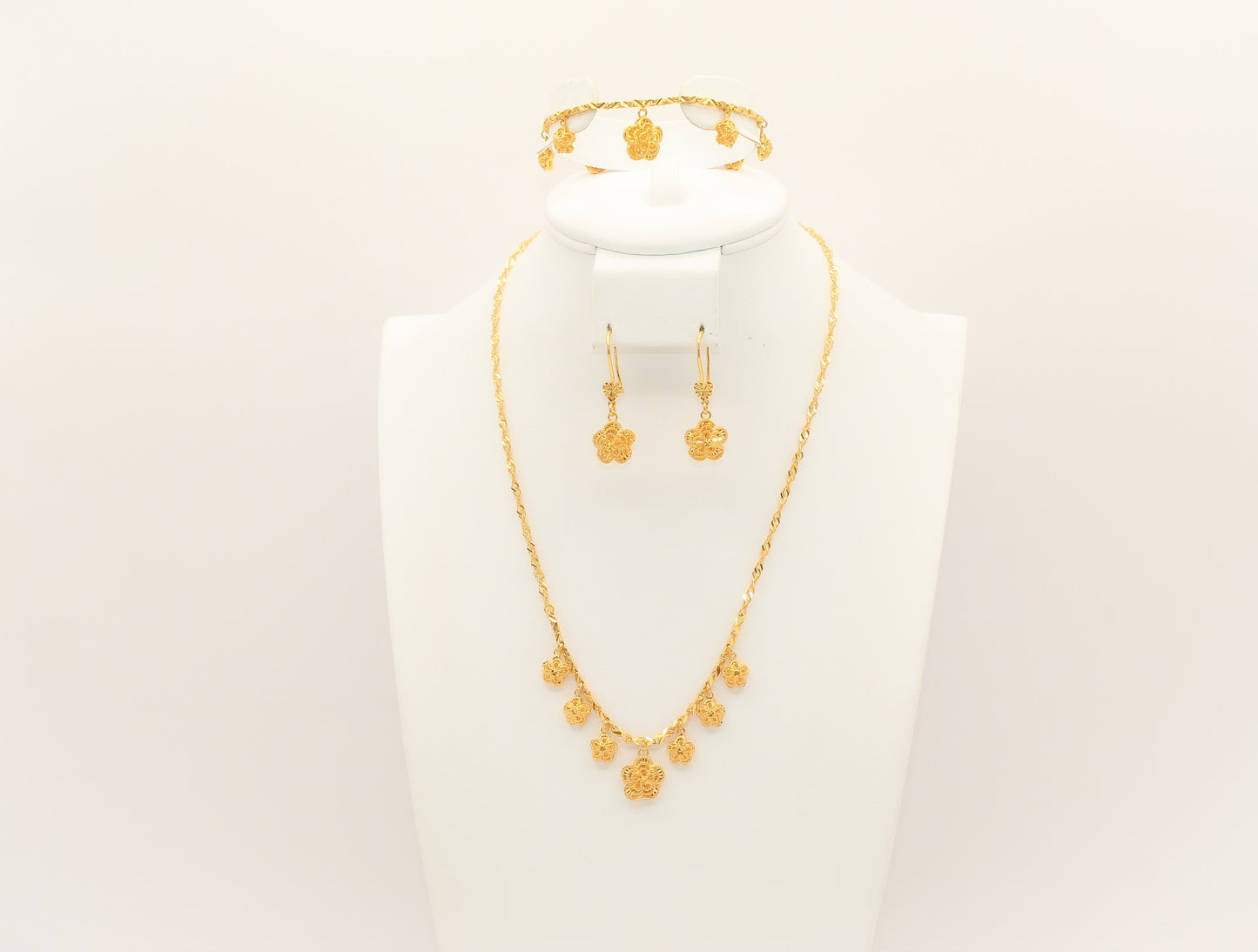 21K Gold Flower Set