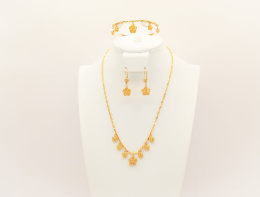 21K Gold Flower Set