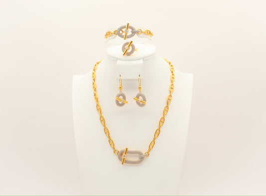 21K Gold Studded Set
