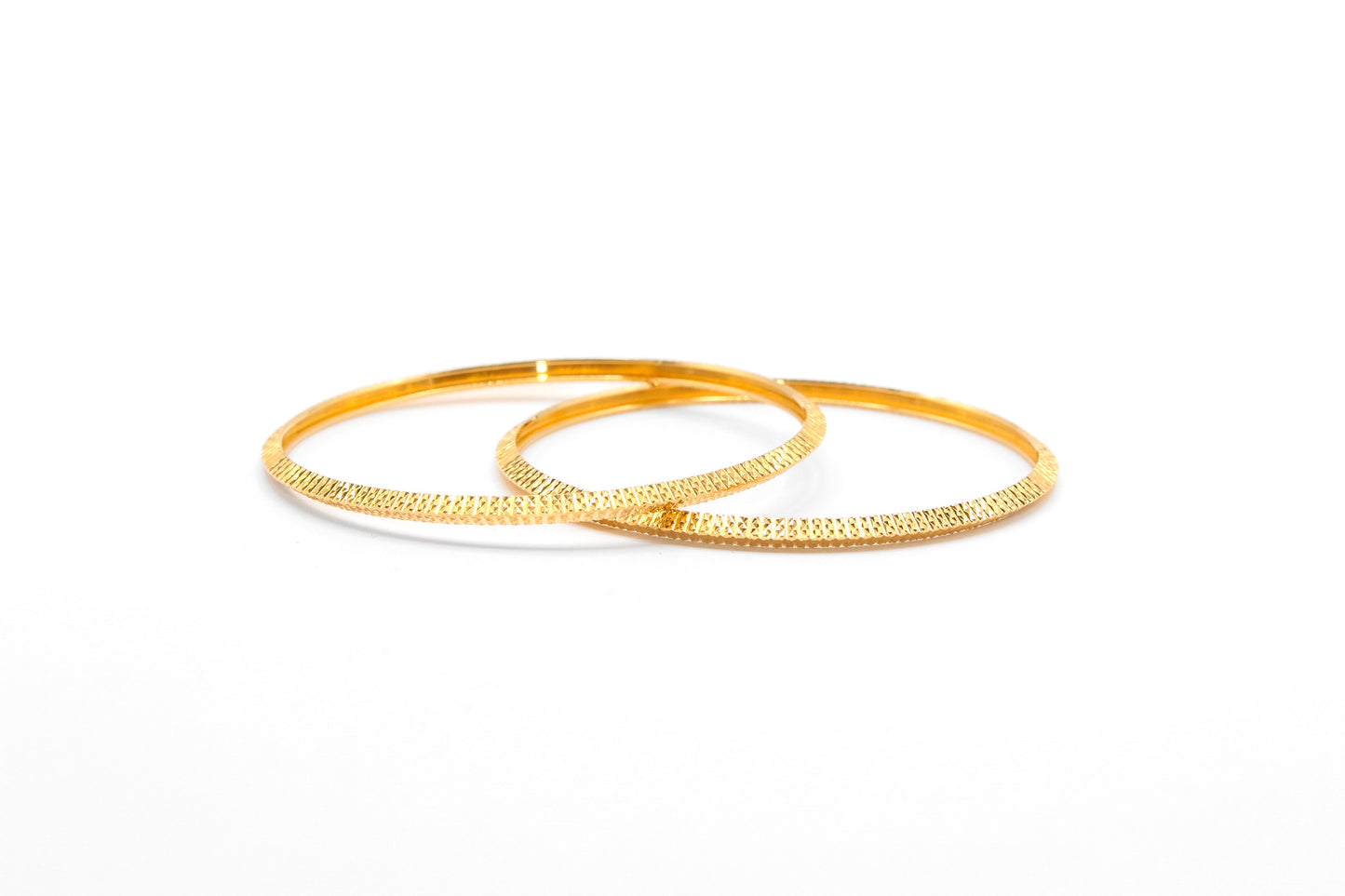 21K Gold Thin Solid Bangles