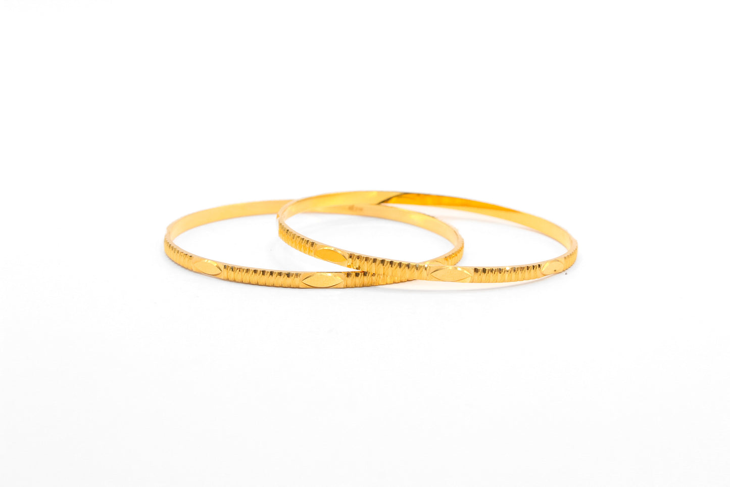 21K Gold Thin Solid Bangles