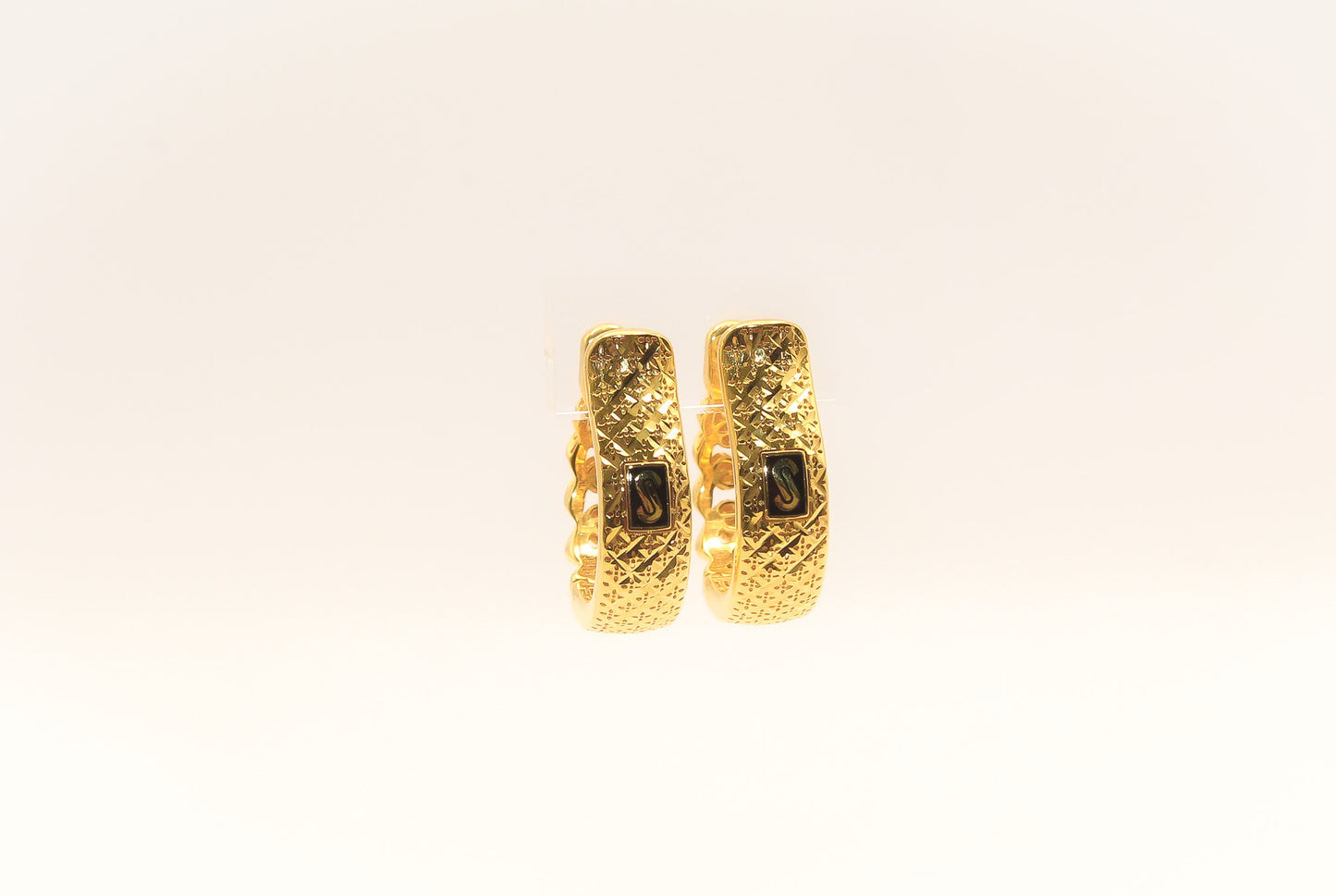 21K Gold Monaco Hoop Earrings