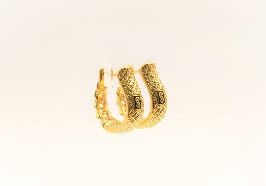 21K Gold Monaco Hoop Earrings