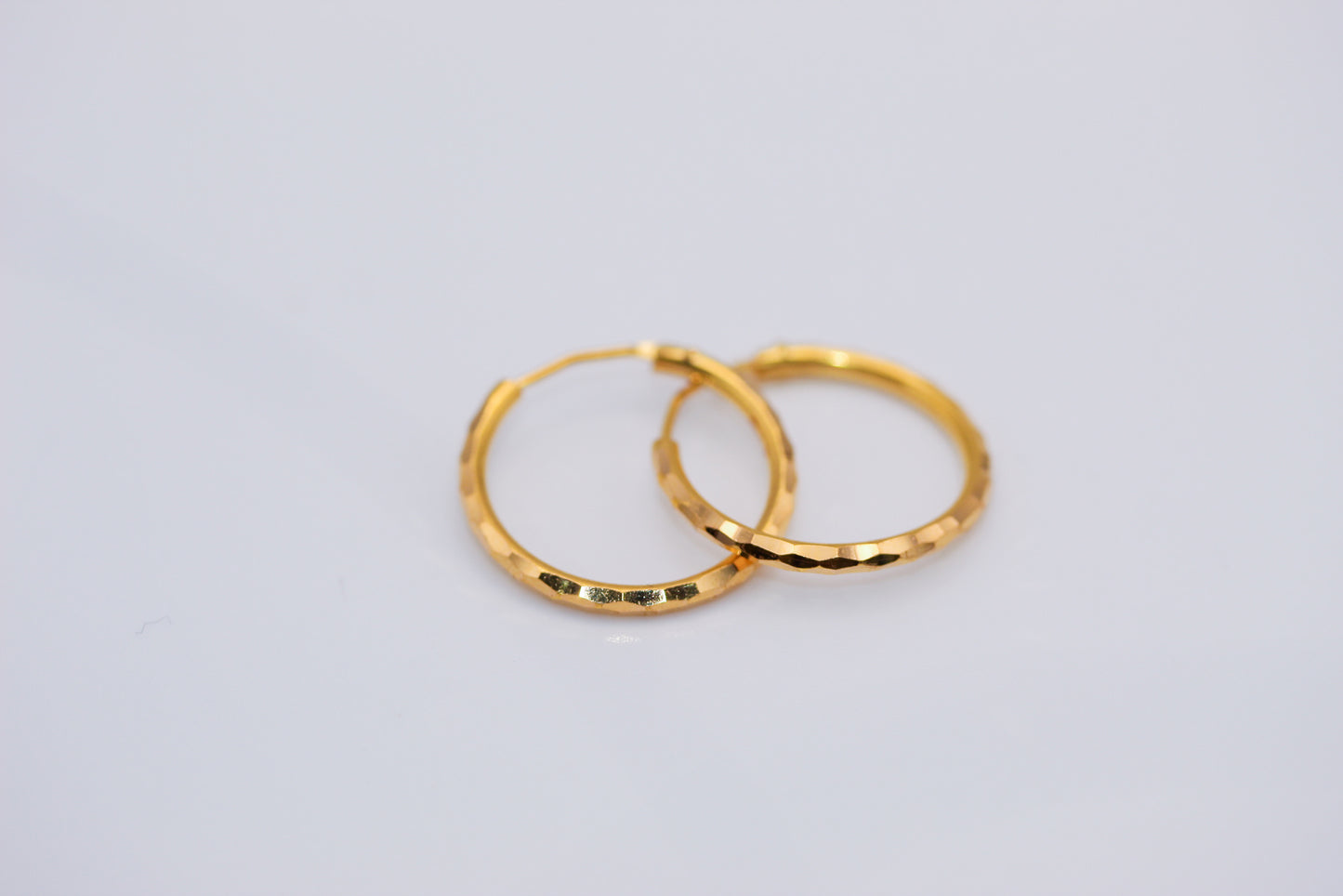 21K Gold Hoop Earrings