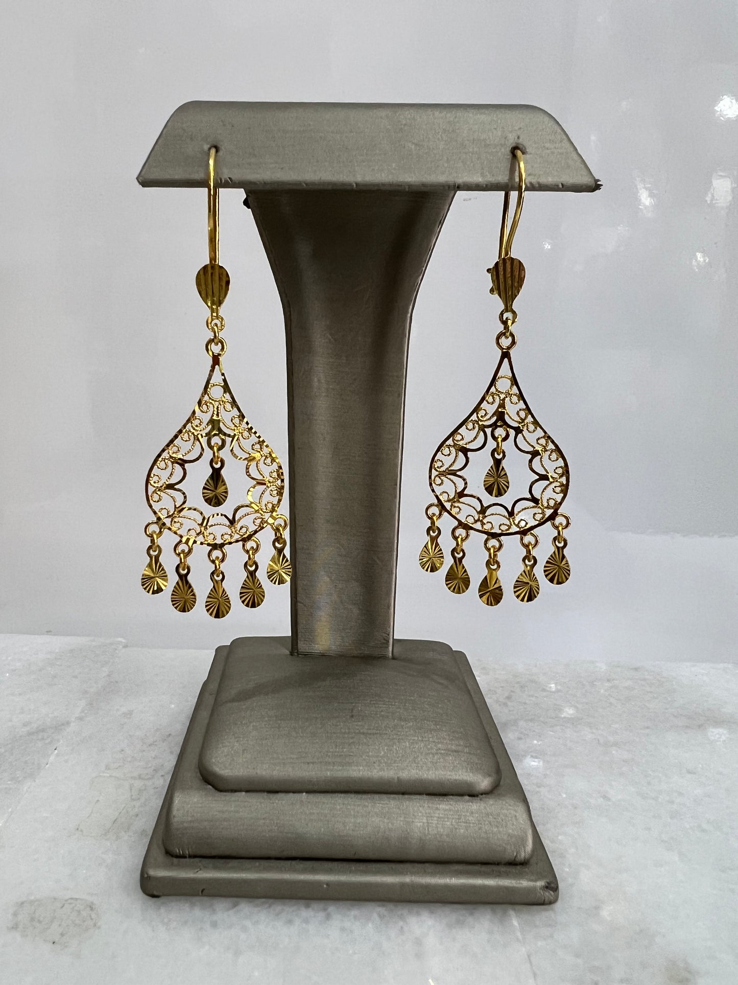 21k Gold Dangling Earrings
