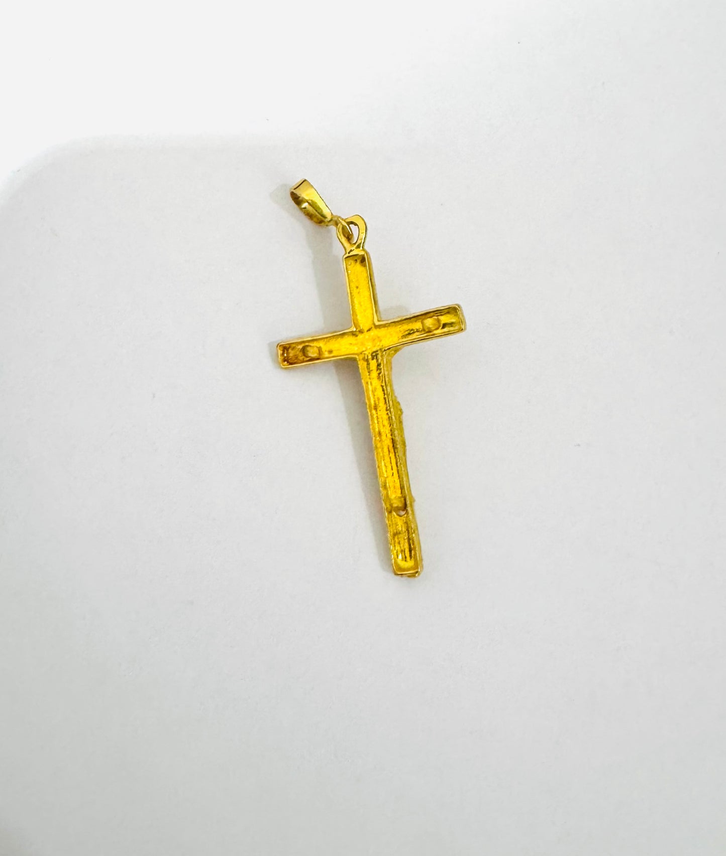 21K Gold Crucifix Cross Pendant