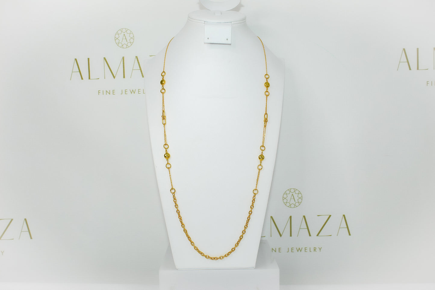 21K Gold Long Necklace