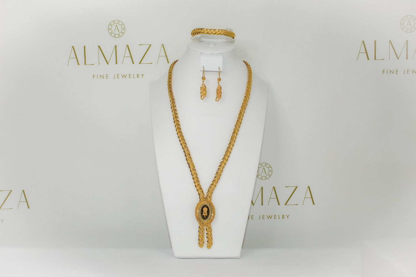 21K Gold Braided Set