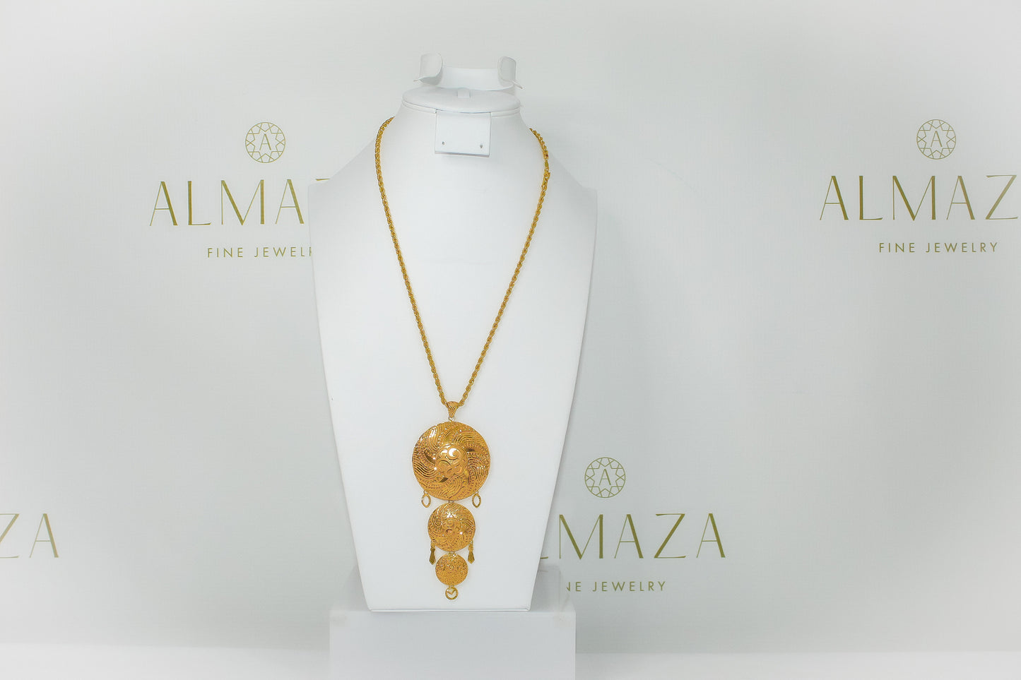 21K Gold 3 Tier Pendant