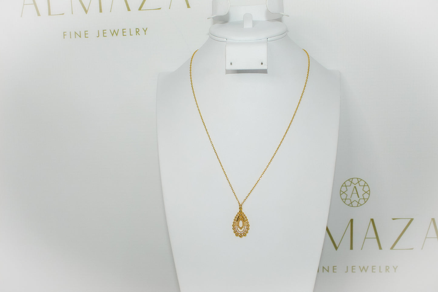 21k Gold Oval Necklace