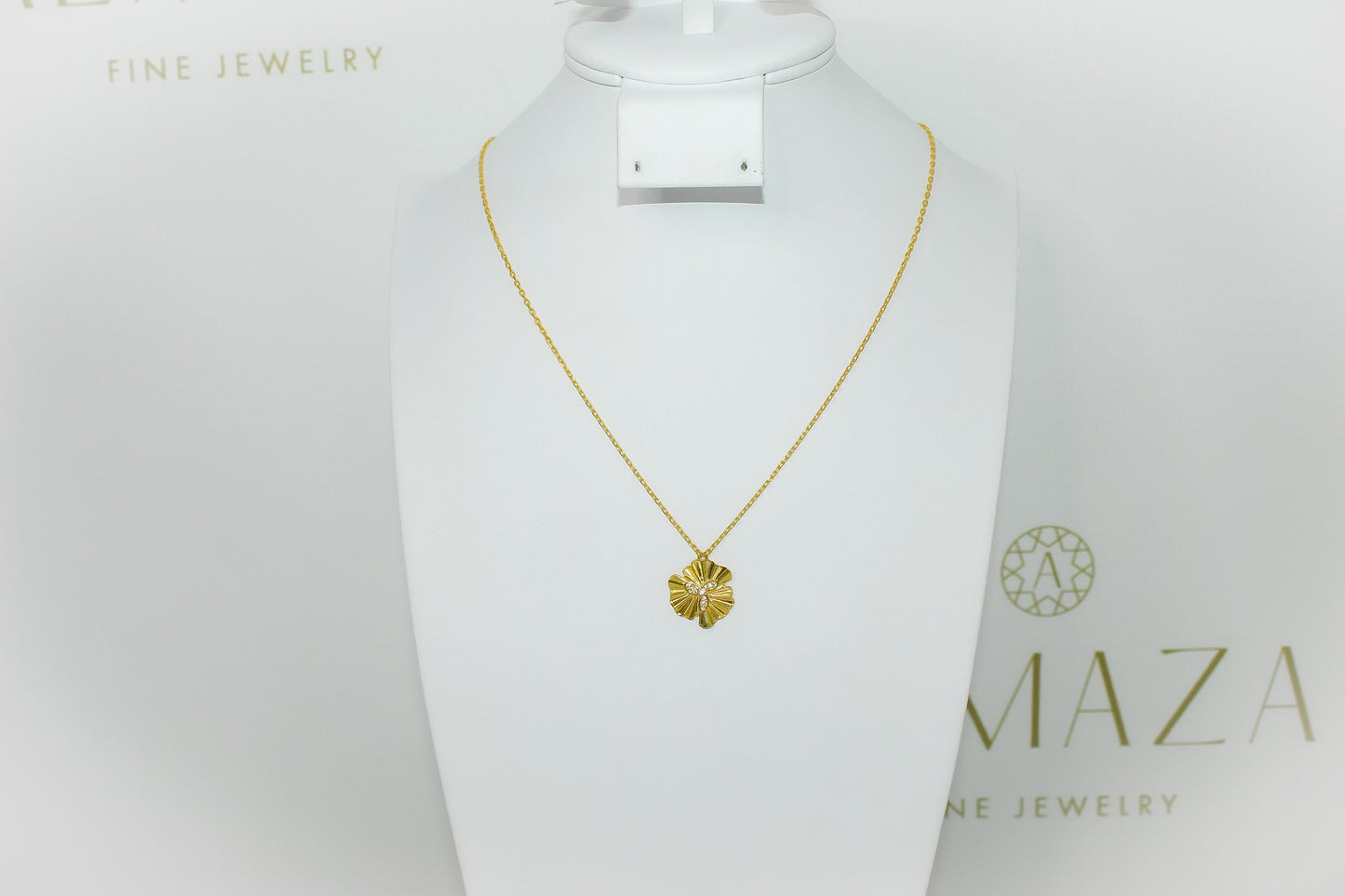 21K Gold Flower Necklace