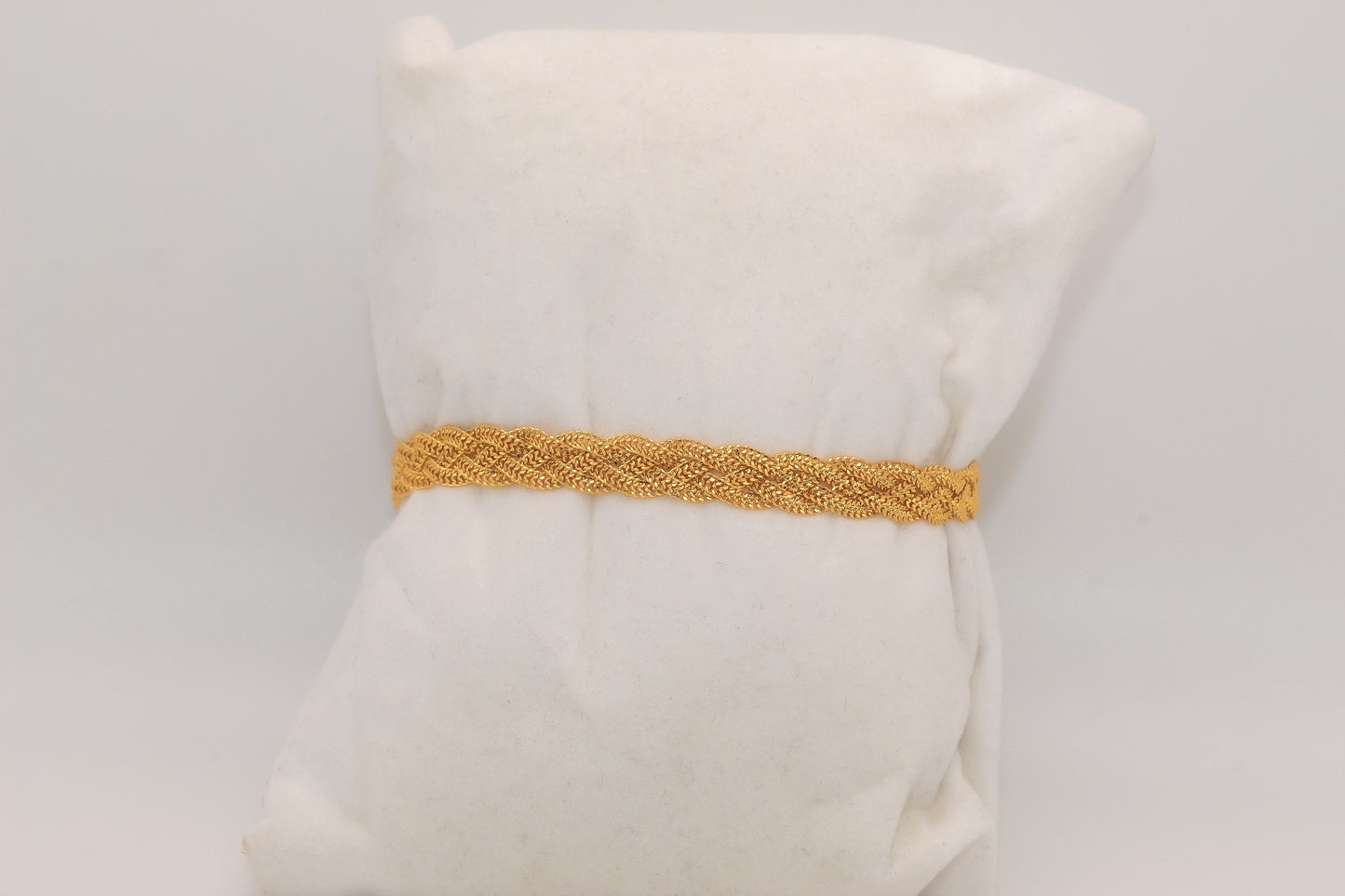 21K Gold Braided Bracelet