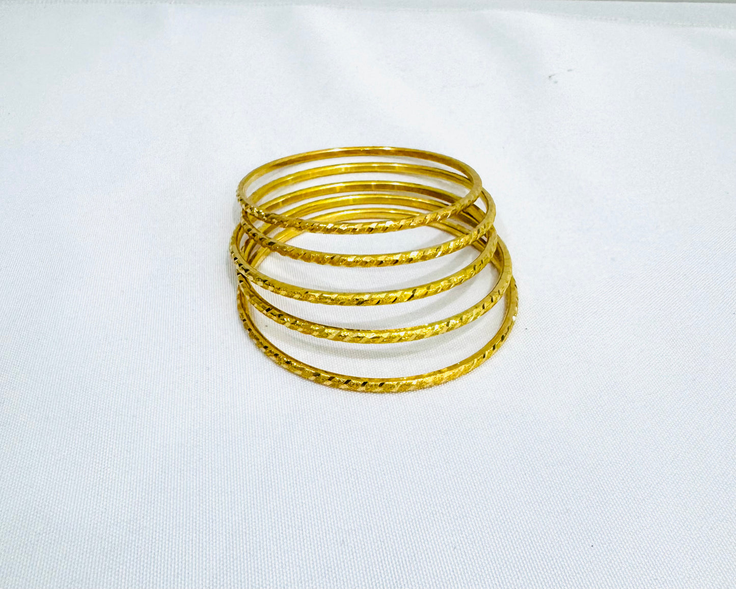 21K Gold Thin Bangles