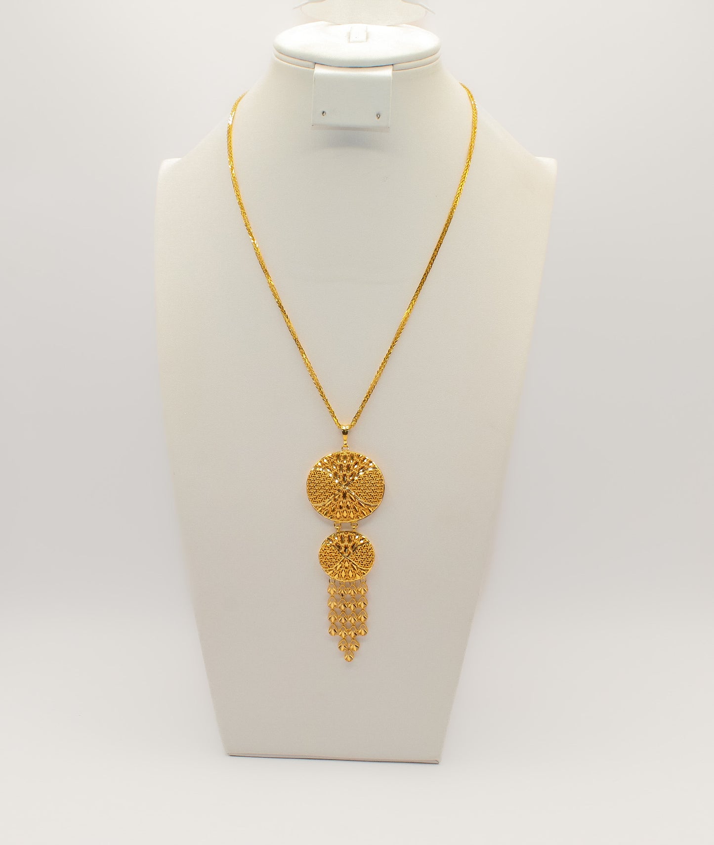 21K Gold Fancy Flower Necklace