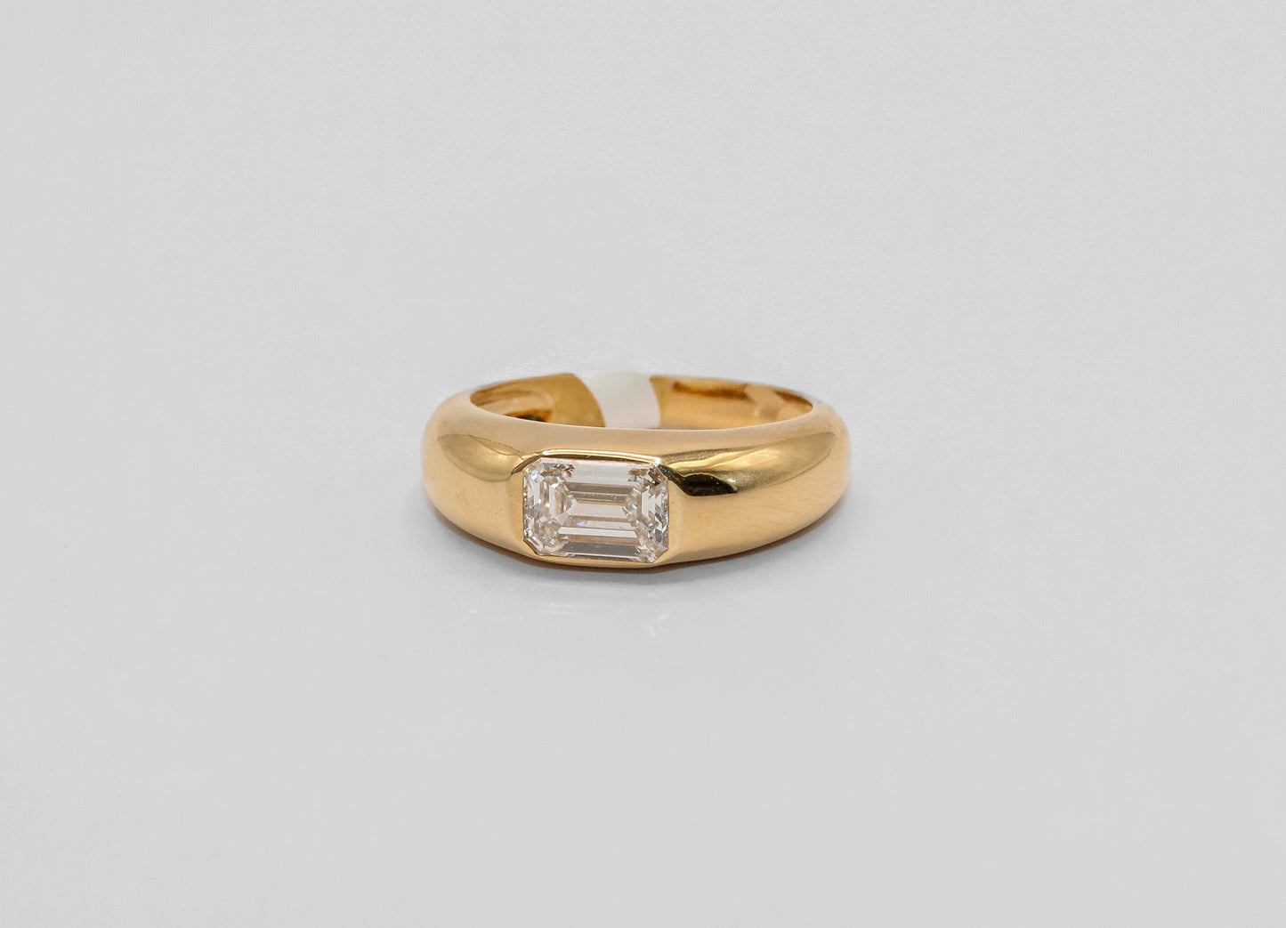 14K Gold I Carat Emerald Cut Diamond Ring