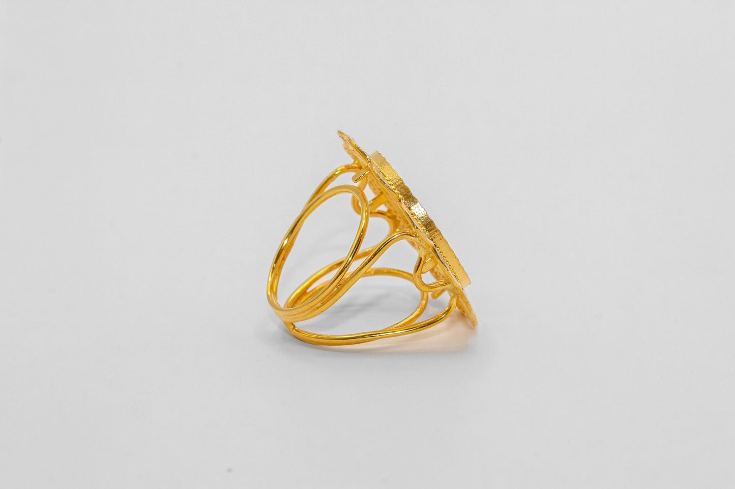 21K Gold Coin Frame Ring