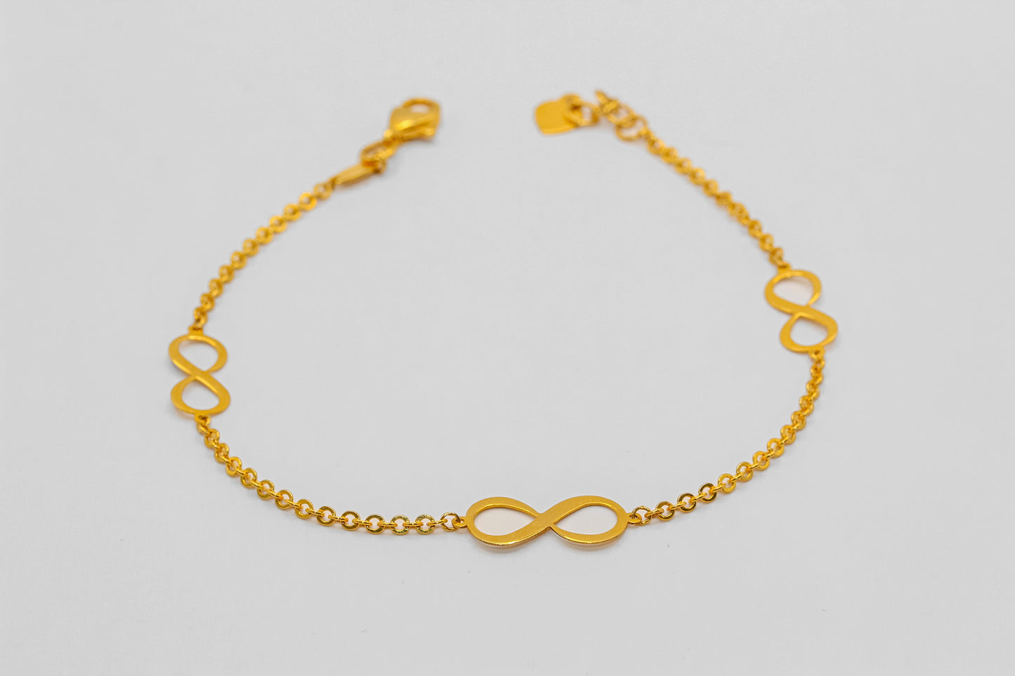 21K Gold Infinity Bracelet