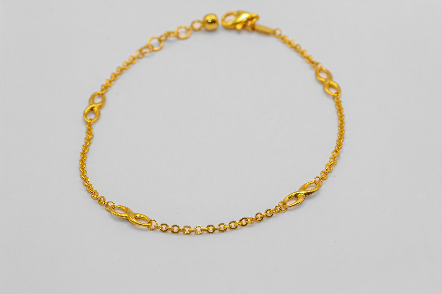 21K Gold Infinity Bracelet