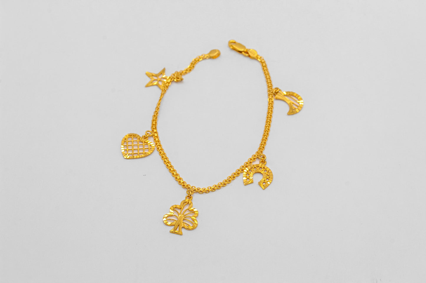 21K Gold Charm Bracelet