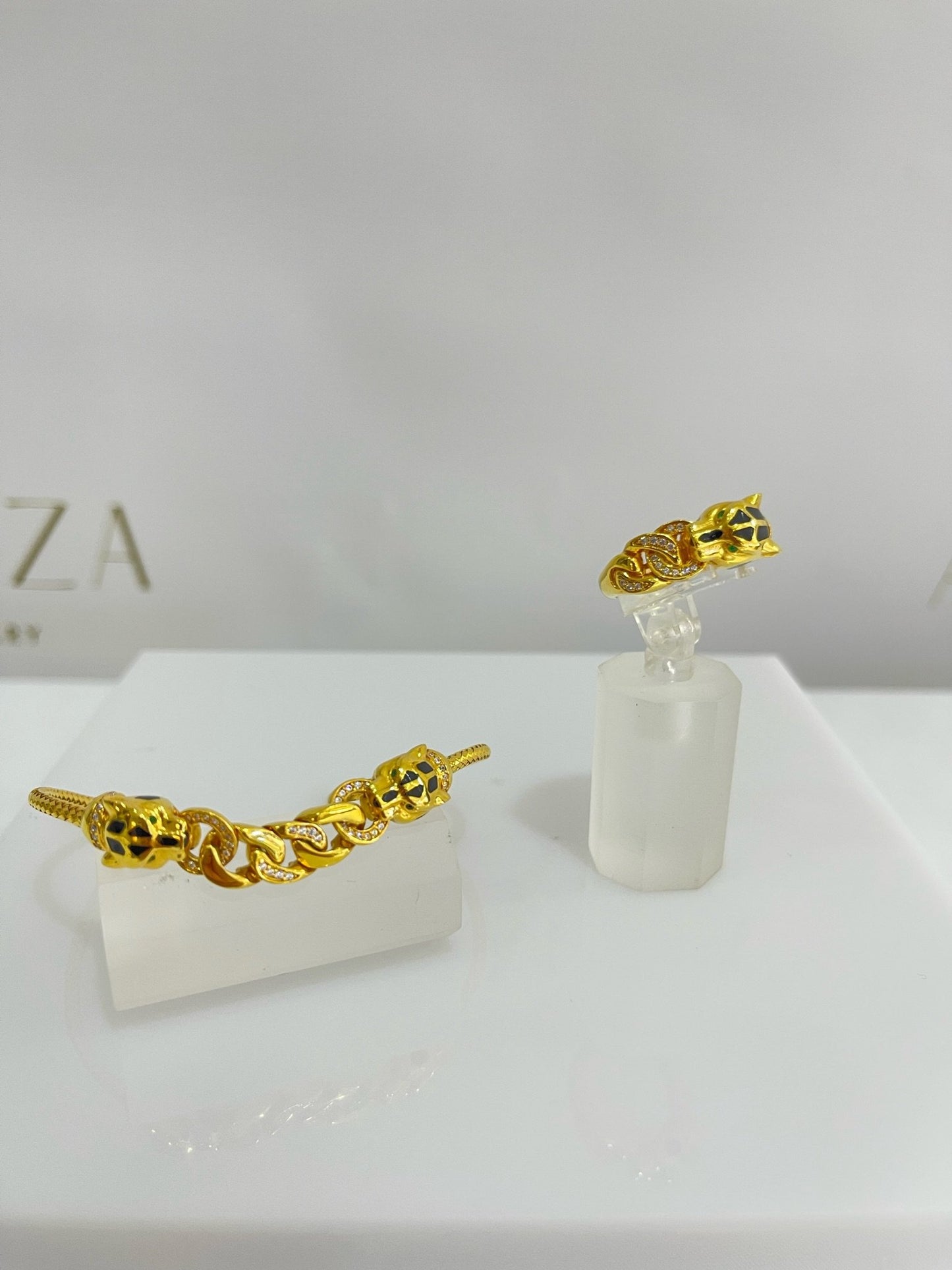 21K Gold Bracelet Ring Set