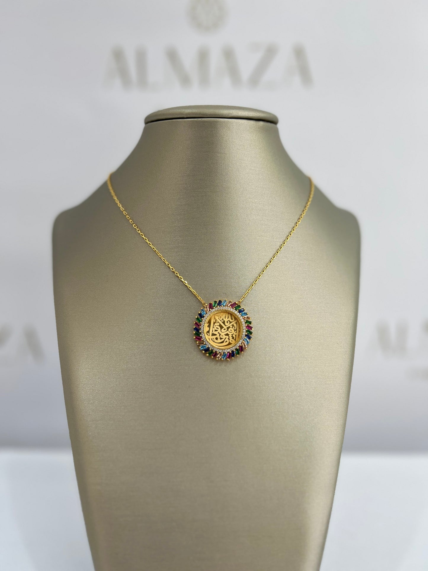 21K Gold Multi Stone Necklace