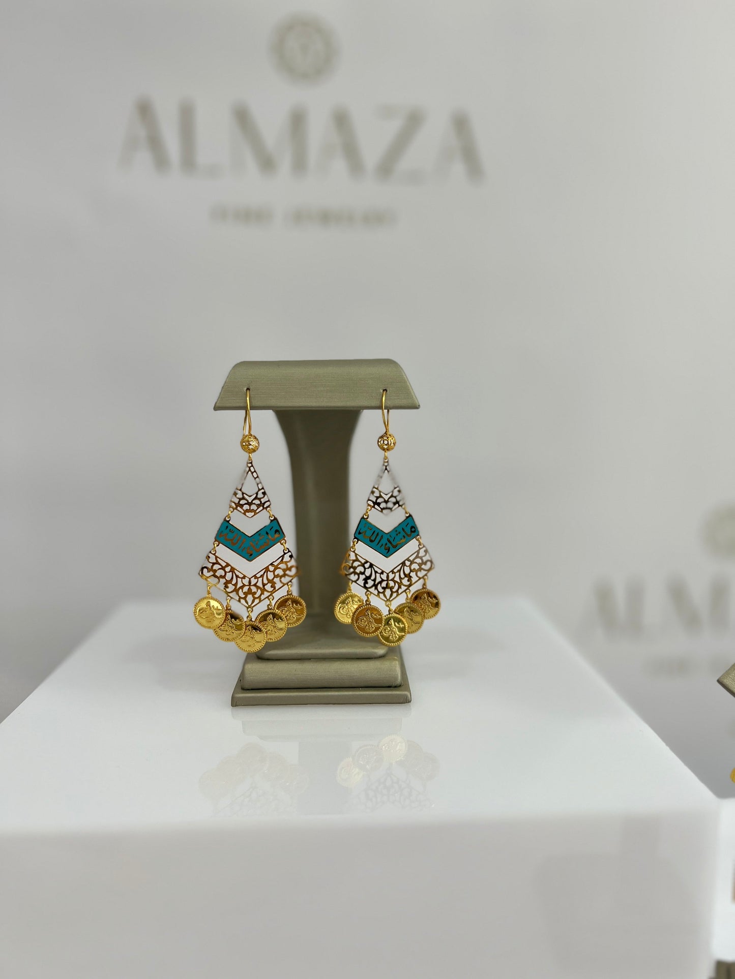 21k Gold Chandelier Earrings