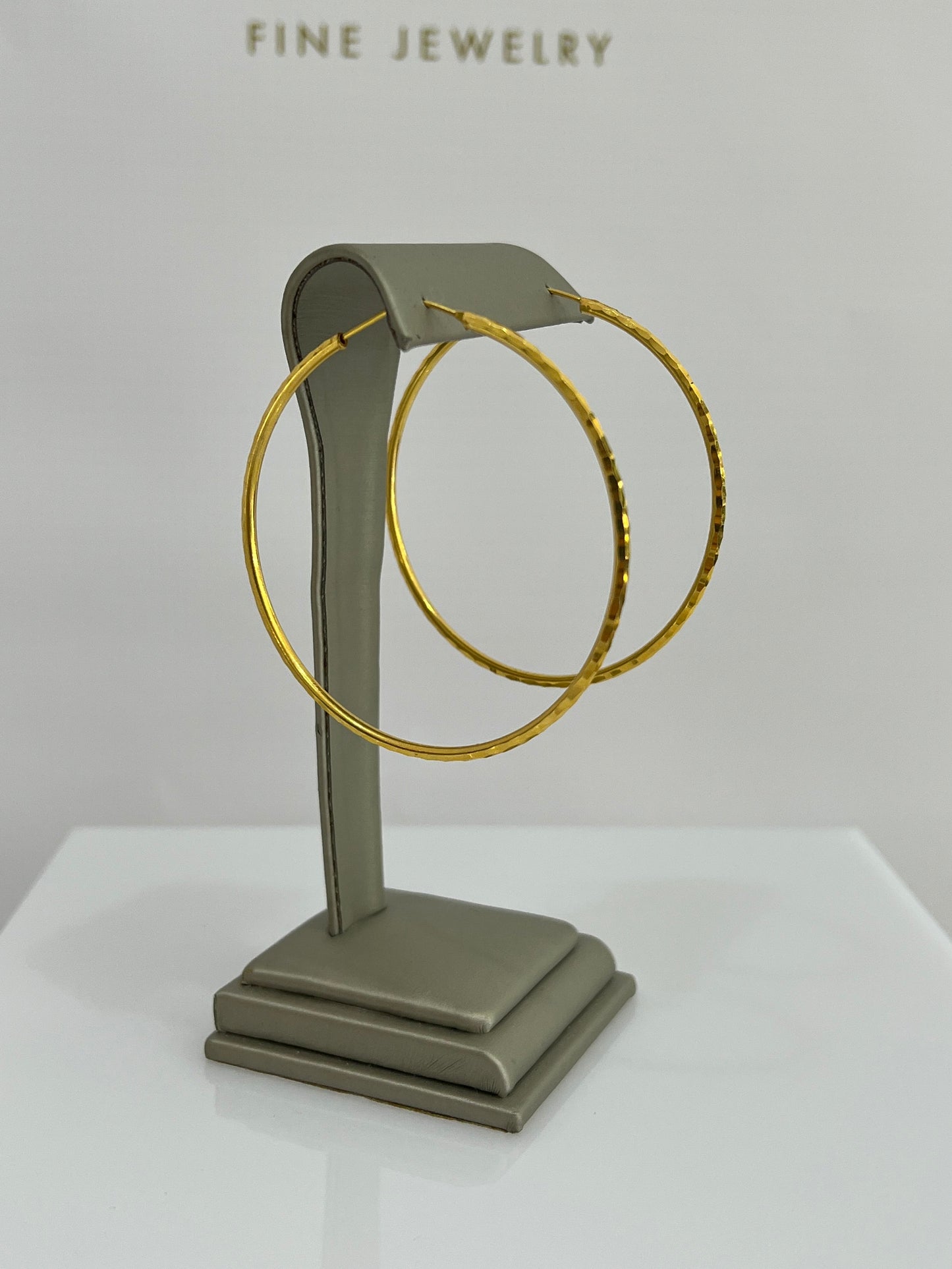 21k Gold Large Hoop Earrings