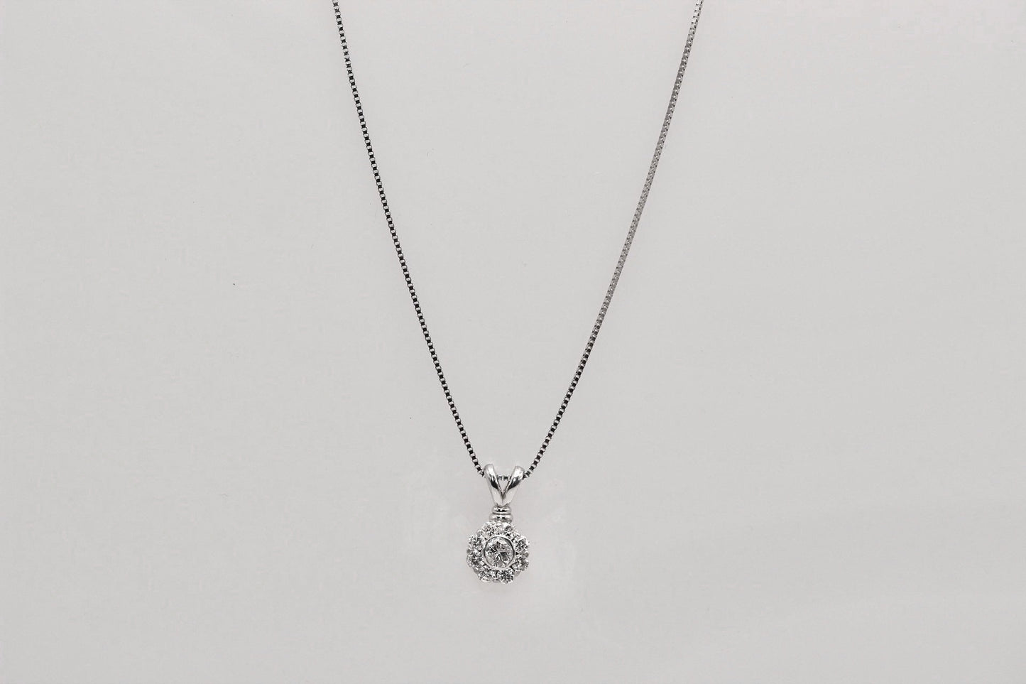 14k White Gold .50 Carat Diamond Pendant