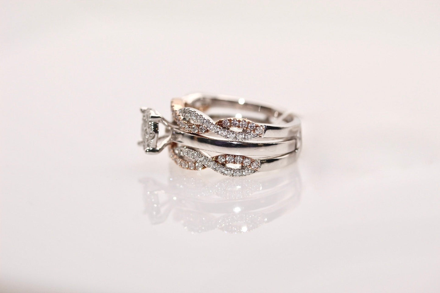 14K Two Tone Gold 1.01 - Carat Diamond Ring