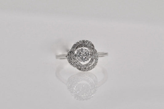 14K White Gold Diamond Ring