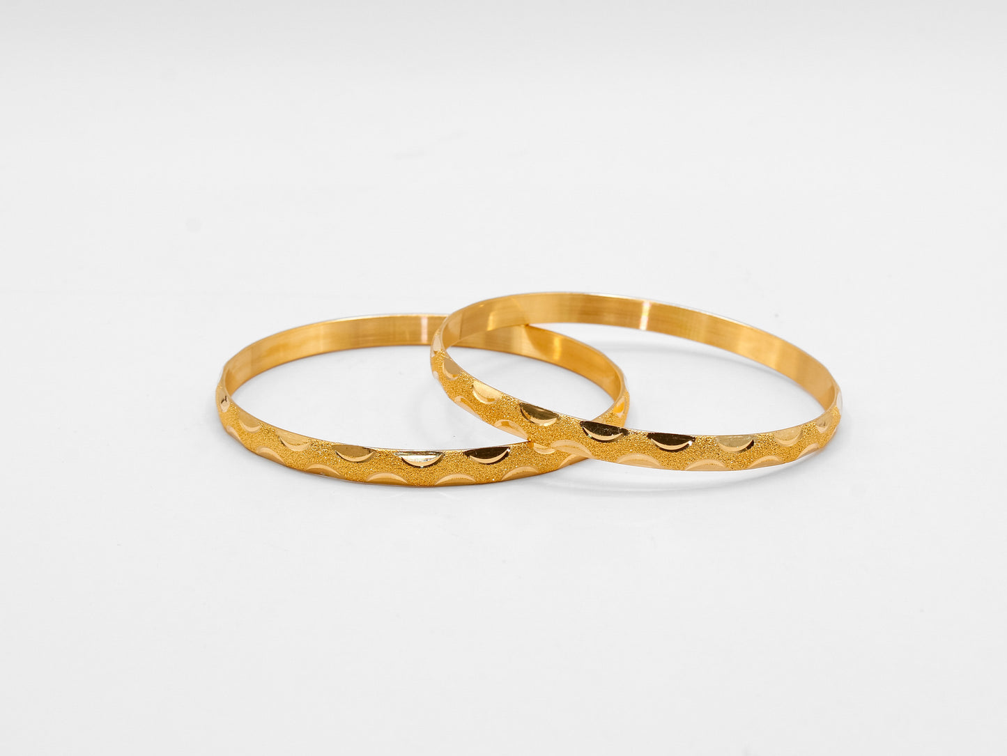 21K Gold Light Weight Bangles
