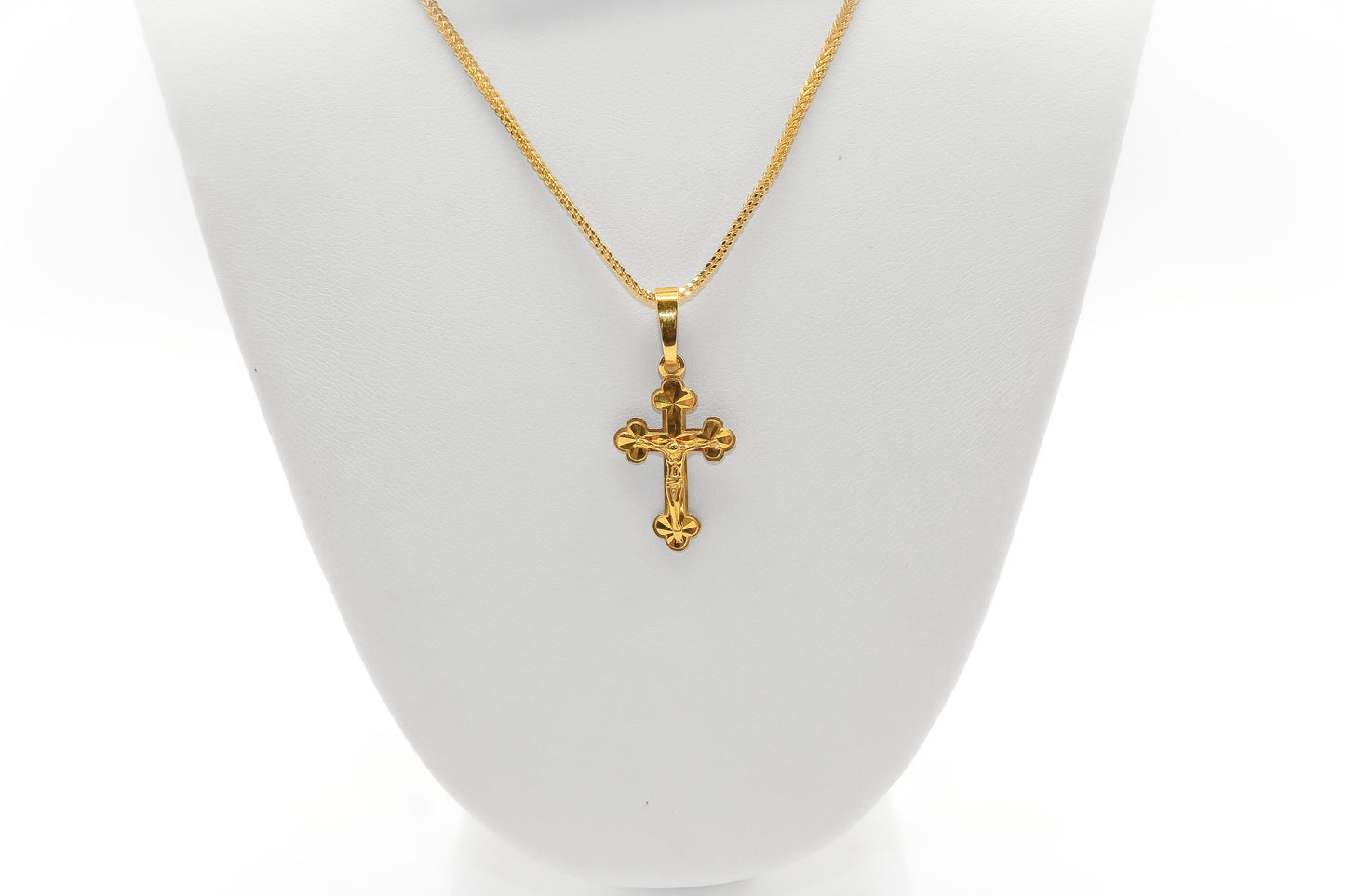 21K Gold Crucifix Cross Pendant