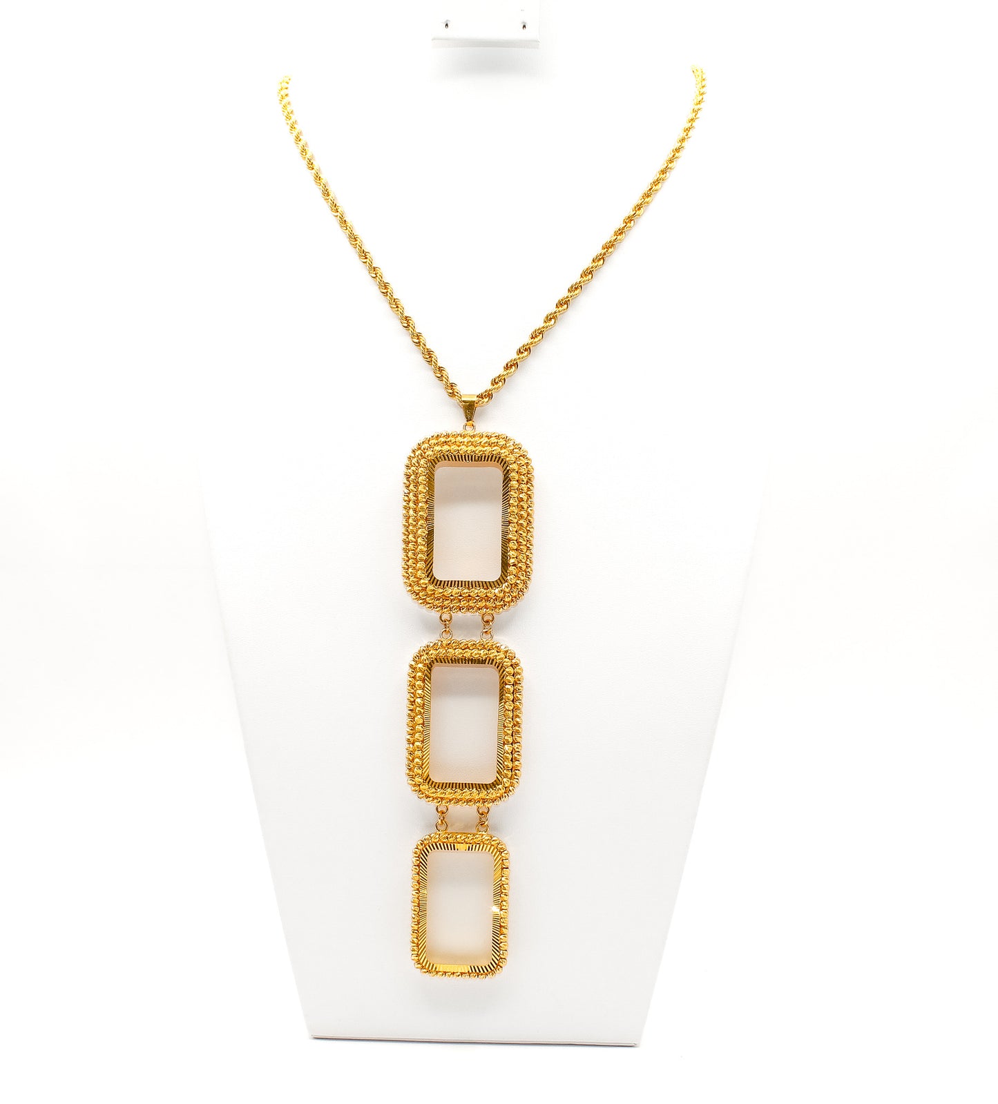 21K Gold 3 Row Ounsa Pendant