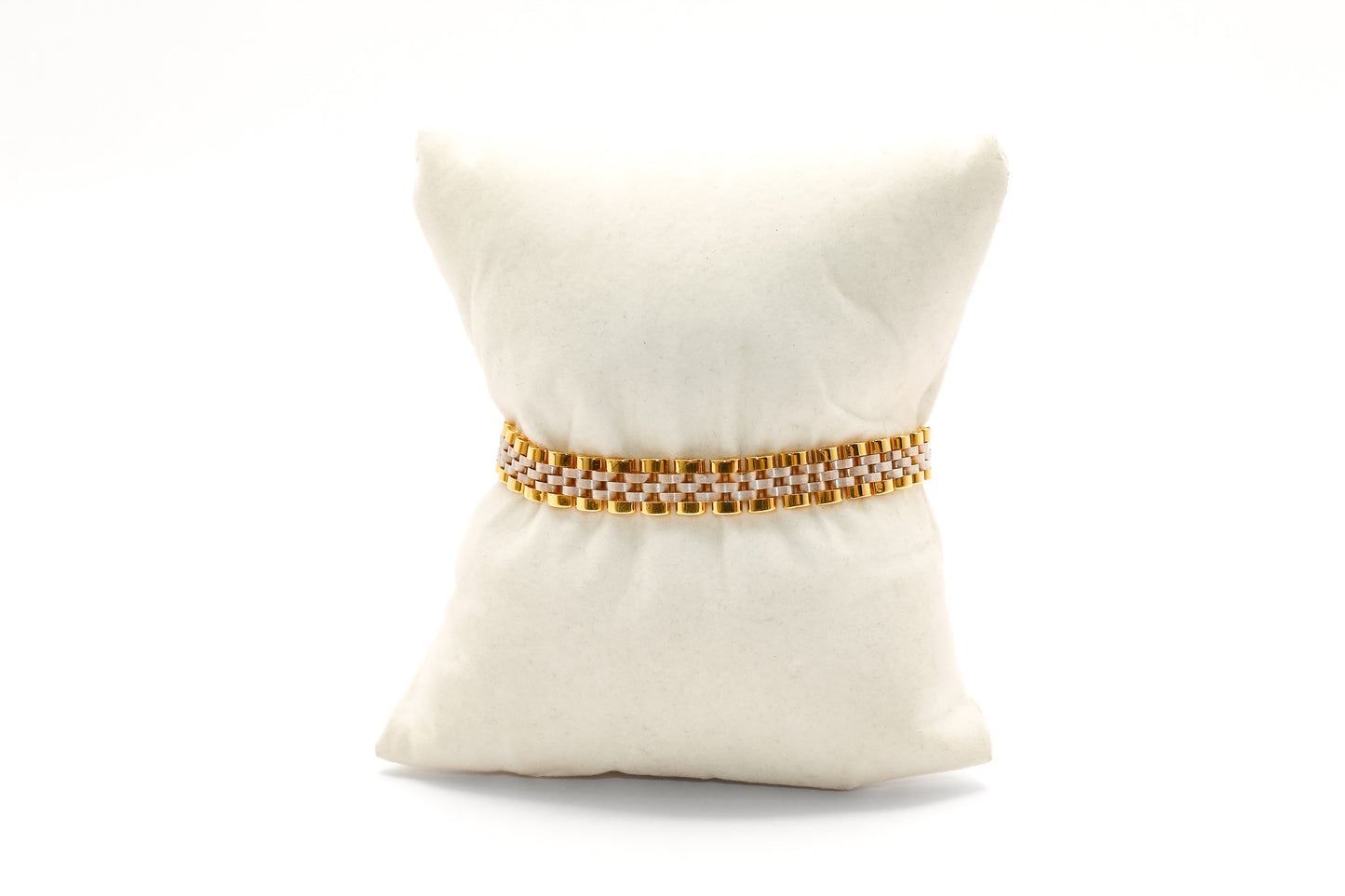 18K Gold Two Tone Link Bracelet
