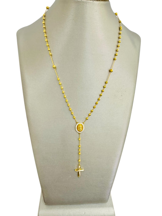 21K Gold Rosary Necklace
