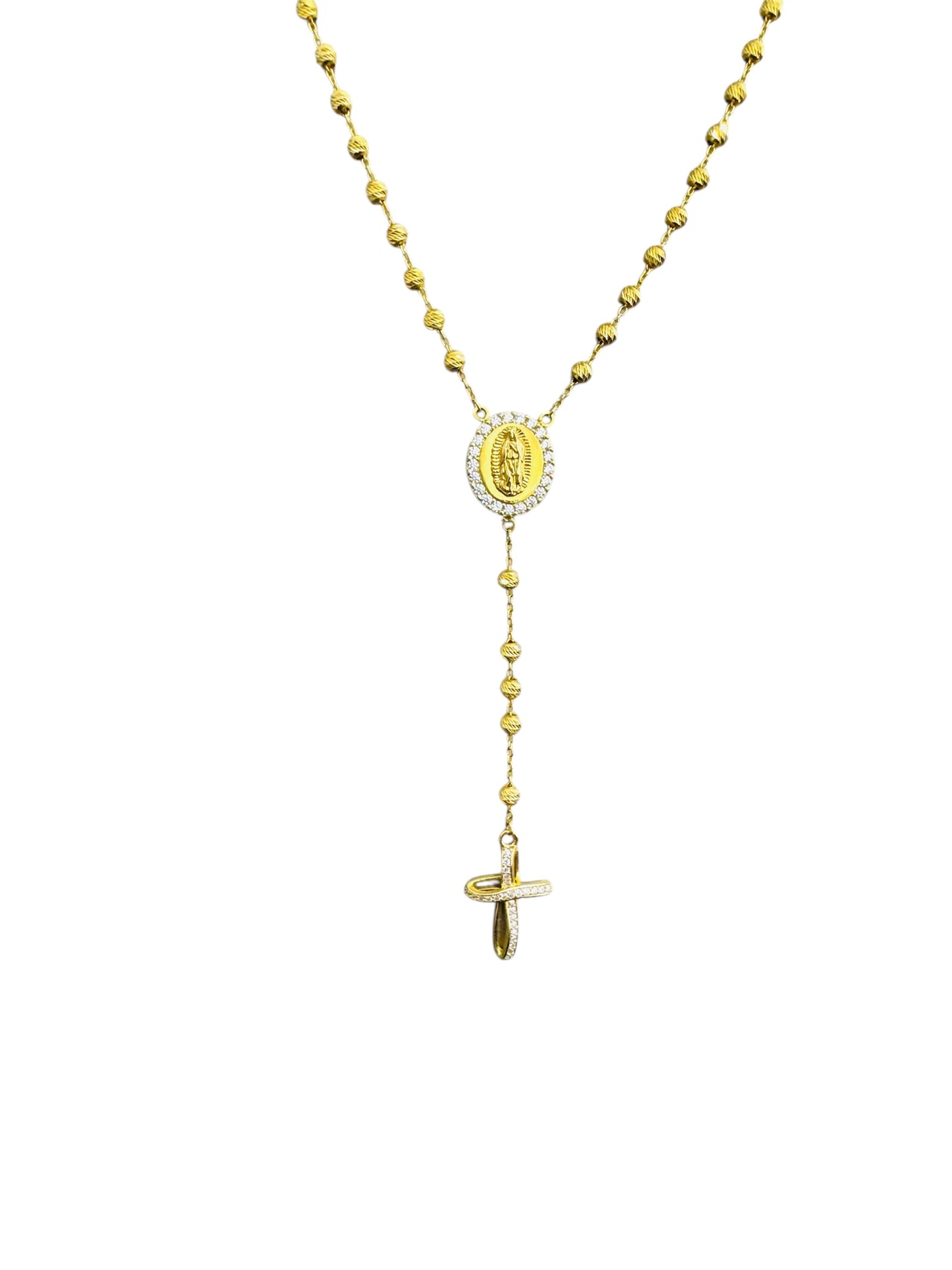 21K Gold Rosary Necklace