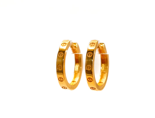 21K Gold Hoop Earrings