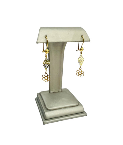 21K Gold Dangle Earrings