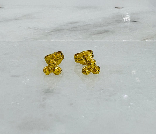 21k Gold Post Earrings